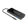 Conceptronic DONN15G dokų stotelė / prievadų išplėtimo adapteris, USB 3.2 Gen 1 Type-C, pilka