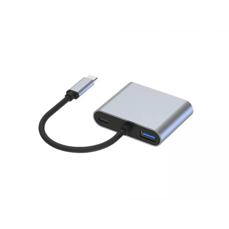 Conceptronic DONN16G 4-in-1 USB-C stotelė su HDMI ir VGA, pilka, 100W, 4K Ultra HD