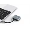 Conceptronic DONN16G 4-in-1 USB-C stotelė su HDMI ir VGA, pilka, 100W, 4K Ultra HD