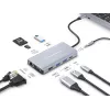 Conceptronic DONN20G 10-in-1 USB 3.2 Gen 1 dokų stotelė, HDMI, VGA, USB-A 3.0 x 3, SD, TF/MicroSD, garsas, GbE LAN, 100W USB PD
