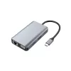 Conceptronic DONN21G nešiojamojo kompiuterio dokas / prievadų plėtiklis, laidinis USB 3.2 Gen 1 (3.1 Gen 1) Type-C, pilkas