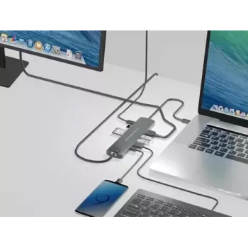 Conceptronic DONN 9-in-1 Universal USB-C adapteris su HDMI, Ethernet ir SD kortelių skaitytuvu