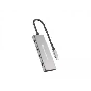 Conceptronic HUBBIES16G USB-C centrinis įrenginys 4 prievadai USB 3.2 Gen 2 10 Gbit/s pilka