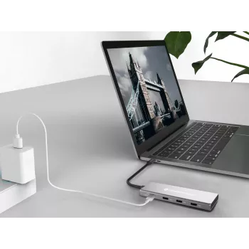 Conceptronic HUBBIES16G USB-C centrinis įrenginys 4 prievadai USB 3.2 Gen 2 10 Gbit/s pilka