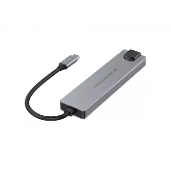 Conceptronic DONN29G 6-in-1 USB 3.2 Gen 2 dokavimo stotelė, 4K60Hz HDMI, USB-A 10Gbps x 2, USB-C 10Gbps, GbE LAN, 140W USB PD 3.1