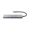 6-in-1 USB 3.2 Gen 1 Dockinė stotelė CONCEPTRONIC DONN33G HDMI, 2×USB-A 5Gbps, 2×USB-C 5Gbps, 100W USB PD, sidabrinė