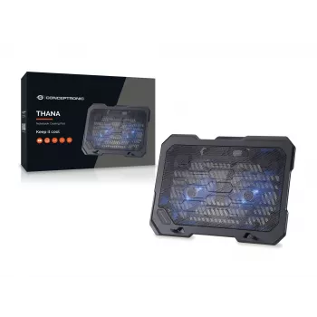 Conceptronic THANA aušinimo padėklas nešiojamam kompiuteriui, iki 15,6 colio, 2 ventiliatoriai