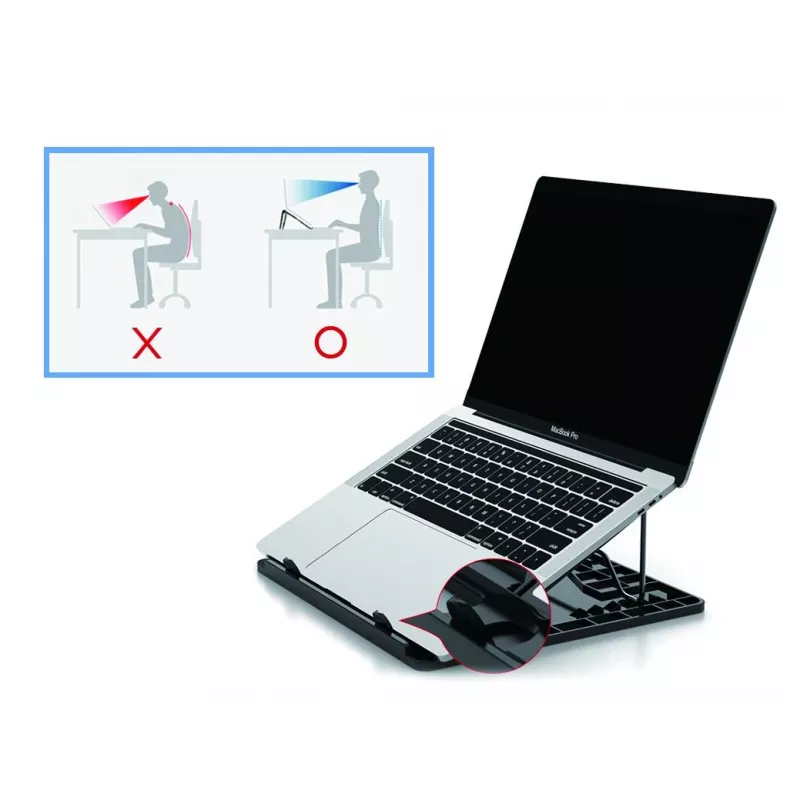 Conceptronic ERGO THANA03B Nešiojamojo kompiuterio aušinimo stovas, juodas, 39,6 cm (15,6 colio)