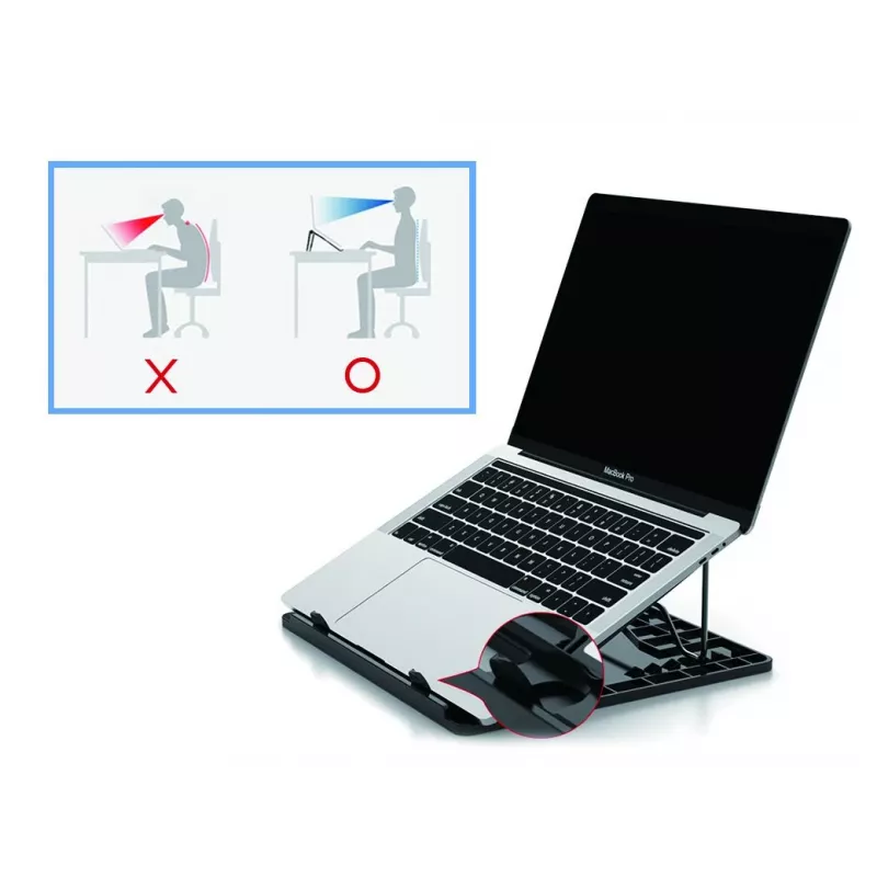 Conceptronic THANA ERGO S, nešiojamojo kompiuterio aušinimo stovas, pilka, 39,6 cm (15,6 colio)