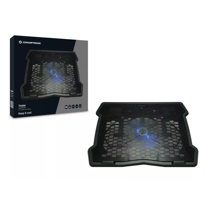 Conceptronic THANA05B aušinimo pagrindas nešiojamam kompiuteriui 39,6 cm (15,6 colio) Juodas