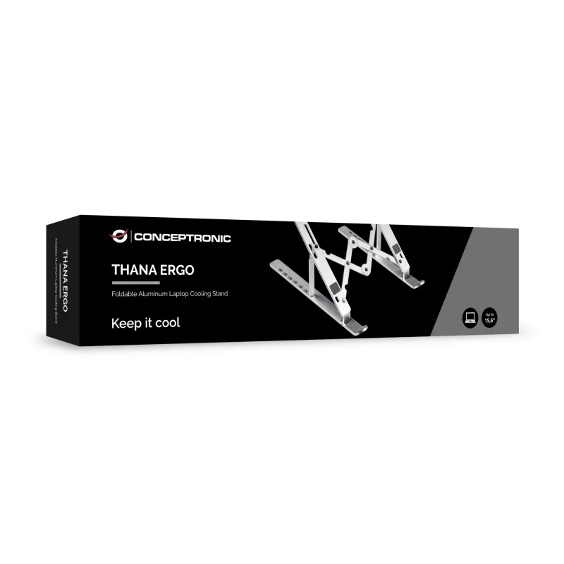 Conceptronic THANA04S ERGO sulankstomas aliumininis aušinimo stovas nešiojamam kompiuteriui