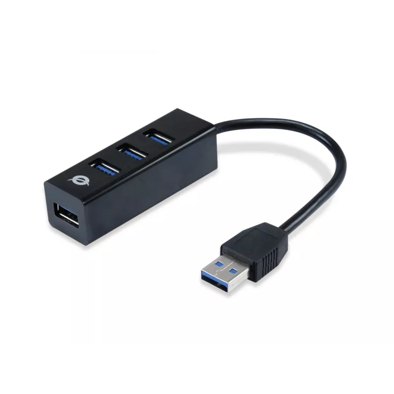 USB šakotuvas Conceptronic HUBBIES 4 prievadų USB 3.0 su USB-C OTG adapteriu