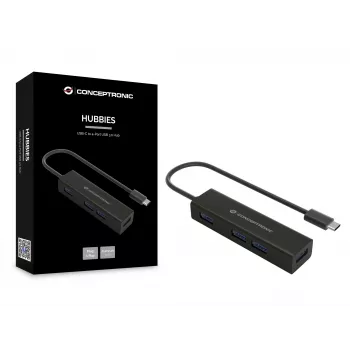 Conceptronic HUBBIES07B USB-C į 4 prievadų USB 3.0 šakotuvas
