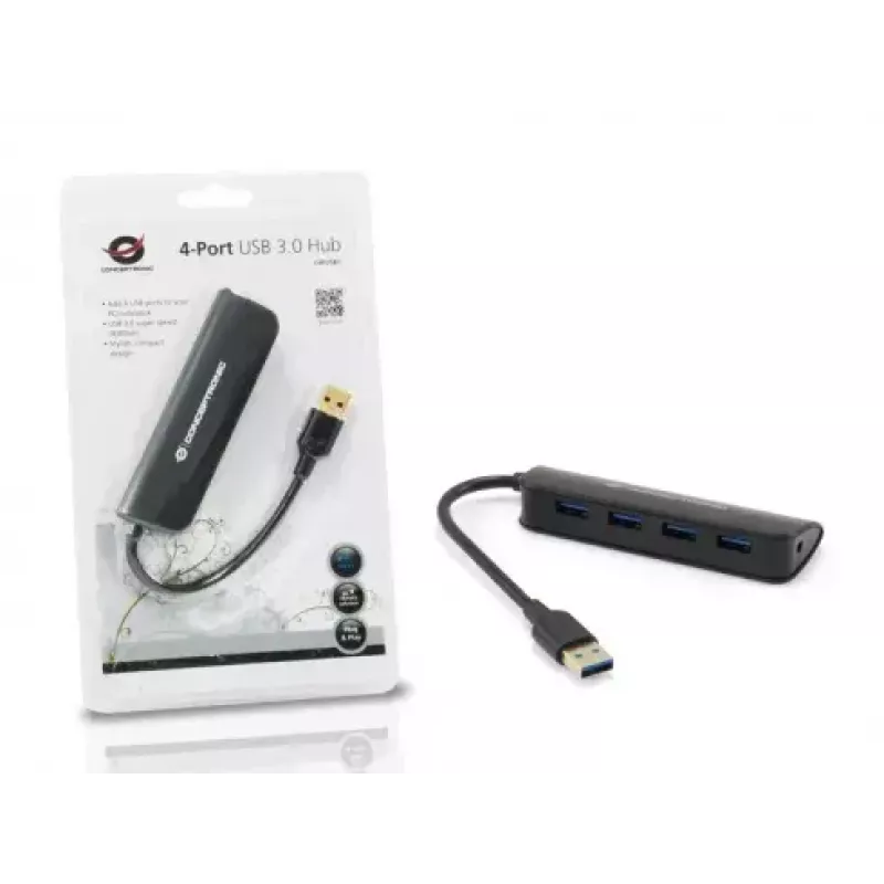 USB 3.0 šakotuvas Conceptronic 4 prievadų C4PUSB3