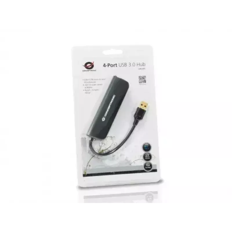 USB 3.0 šakotuvas Conceptronic 4 prievadų C4PUSB3