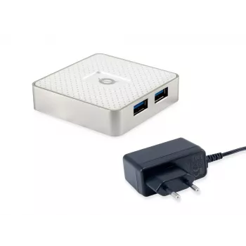 Conceptronic HUBBIES03W USB 3.2 Gen 1 šakotuvas, 4 prievadai, baltas