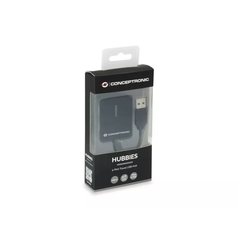 Conceptronic Travel 4 portų USB 2.0 kelioninis šakotuvas