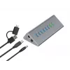 Conceptronic HUBBIES18G 10-in-1 60W USB 3.0 Hub Įkroviklio Derinys, 2-in-1 USB-C USB-A Laidas, USB 3.2 Gen 1