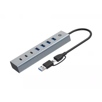Conceptronic HUBBIES20G 7 prievadų USB 3.0 šakotuvas, 5Gbps, USB-C x 3, USB-A x 4