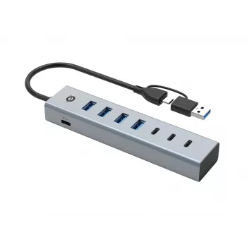 Conceptronic HUBBIES20G 7 prievadų USB 3.0 šakotuvas, 5Gbps, USB-C x 3, USB-A x 4