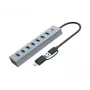 Conceptronic HUBBIES21G 7 prievadų USB 3.0 šakotuvas, 5 Gbps, USB-A x 7