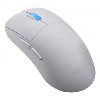 Žaidimų pelė ASUS ROG Harpe II Ace, dešinei rankai, optinė 42 000 DPI, RF belaidis + Bluetooth + USB Type-A, 5 mygtukai, balta