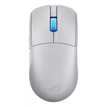 Žaidimų pelė ASUS ROG Harpe II Ace, dešinei rankai, optinė 42 000 DPI, RF belaidis + Bluetooth + USB Type-A, 5 mygtukai, balta