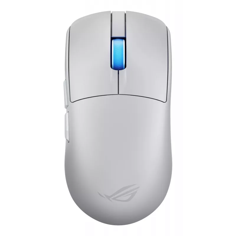 Žaidimų pelė ASUS ROG Harpe II Ace, dešinei rankai, optinė 42 000 DPI, RF belaidis + Bluetooth + USB Type-A, 5 mygtukai, balta