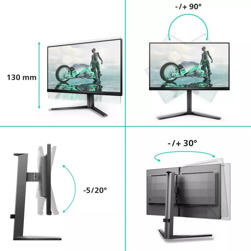 Philips Evnia 3000 25M2N3200U/00 kompiuterio monitorius 62,2 cm (24,5 colio) 1920 x 1080 pikselių Full HD LCD pilkas