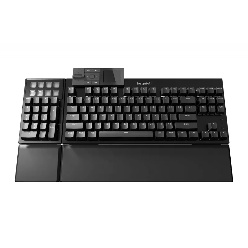 be quiet! Dark Mount Silent Linear DE ISO klaviatūra, USB, QWERTZ, vokiškas išdėstymas, juoda