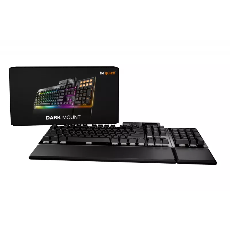 be quiet! Dark Mount Silent Linear DE ISO klaviatūra, USB, QWERTZ, vokiškas išdėstymas, juoda