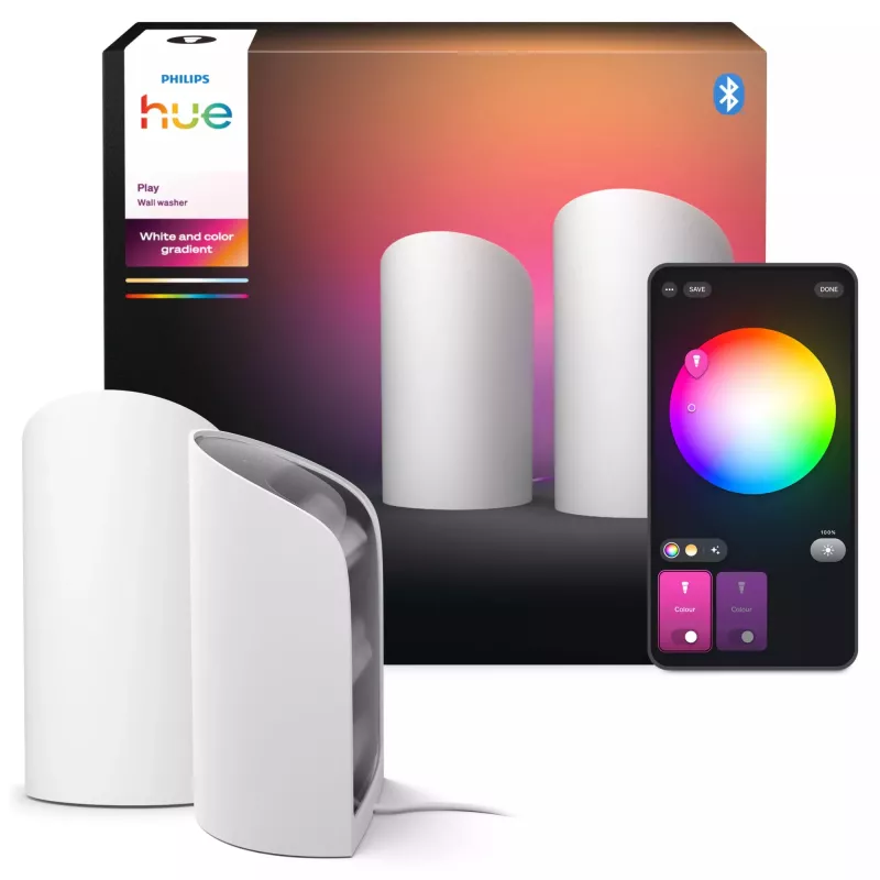 Sieninis šviestuvas Philips Hue Play – LED, 1035 lm, 25 000 h, baltas, aliuminis/sintetika, 100–240V