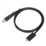 Targus ACC1133GLX USB-C kabelis su varžtiniu fiksavimu ir USB-A adapteriu, 1 m, juodas
