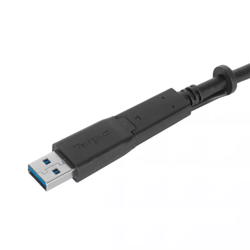 Targus ACC1133GLX USB-C kabelis su varžtiniu fiksavimu ir USB-A adapteriu, 1 m, juodas