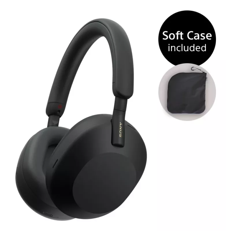 Sony WH-1000XM5SA belaidės ausinės su triukšmo slopinimu, juodos