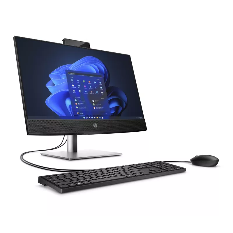 HP ProOne 440 G9 „Viskas viename“ kompiuteris 23,8 colio Full HD, Intel Core i3-13100T, 16 GB RAM, 512 GB SSD, Windows 11 Pro, juodas/sidabrinis