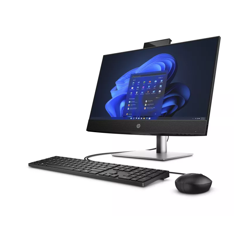 HP ProOne 440 G9 „Viskas viename“ kompiuteris 23,8 colio Full HD, Intel Core i3-13100T, 16 GB RAM, 512 GB SSD, Windows 11 Pro, juodas/sidabrinis