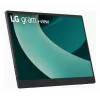 Nešiojamas monitorius LG 17MT70, 17 colių, WQXGA, IPS, LED, USB-C, juodas su nerūdijančiu plienu