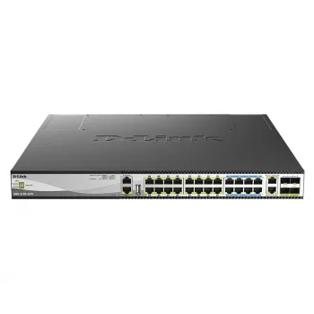 D-Link DMS-3130-30PS valdomas L3 tinklo jungiklis 2.5G Ethernet (100/1000/2500) su PoE 1U juodas