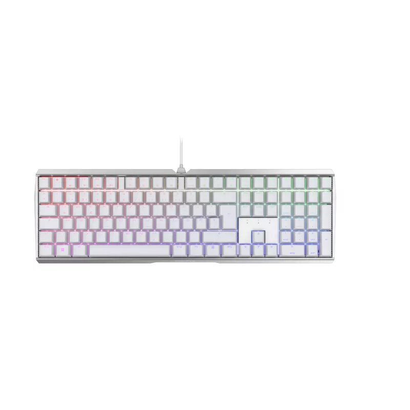 Žaidimų klaviatūra CHERRY MX 3.0S RGB USB QWERTZ German White 110 klavišų