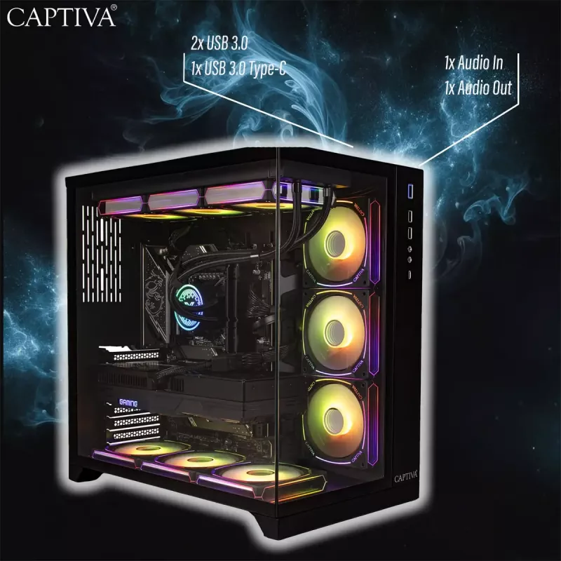 Stalinis kompiuteris CAPTIVA Highend Gaming I90-064 i9-14900KF 64GB 2TB RTX5070 Windows 11