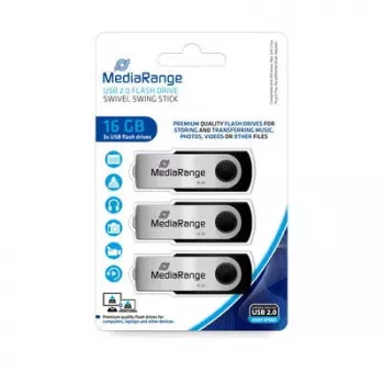 USB atmintinė MediaRange 16 GB USB Type-A 2.0 MR910-3 (3 vnt.)