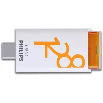Philips USB 3.2 128GB Click Series Gen 1 USB-C atmintukas baltas