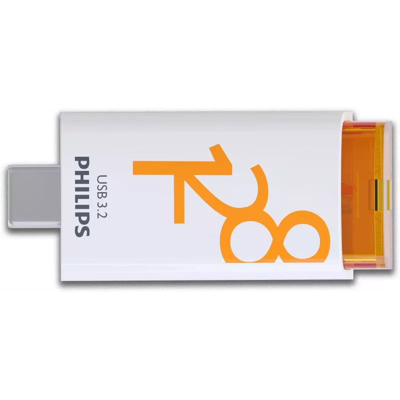 Philips USB 3.2 128GB Click Series Gen 1 USB-C atmintukas baltas