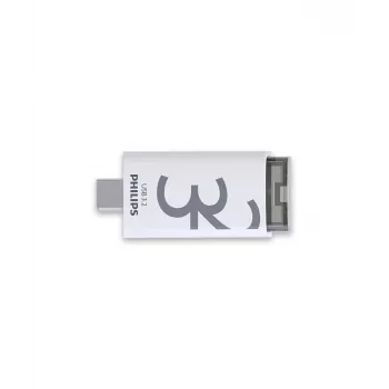 Philips Click USB atmintinė 32 GB USB Type-C 3.2 Gen 1 (3.1 Gen 1) Skaidri, Balta