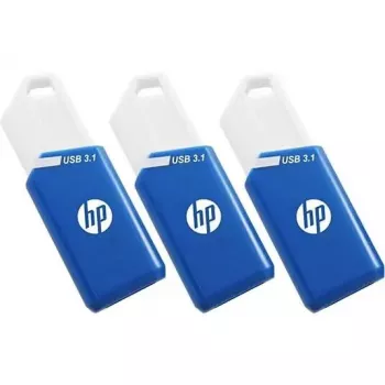 USB atmintukas HP X755W PACK x3 – 128 GB, USB Type-A 3.2 Gen 1, slankioji konstrukcija, mėlyna/balta