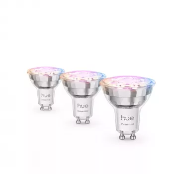 Philips Hue White and colour ambience Essential GU10 – išmanusis prožektorius – 345 lm – 4,7W – 3 vnt. pakuotė
