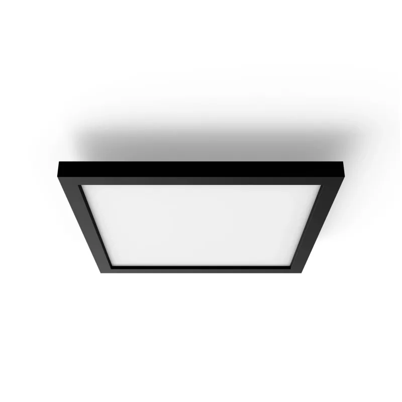 Philips Hue White Ambience Aurelle kvadratinis lubinis šviestuvas su Bluetooth ir jungikliu (juodas)
