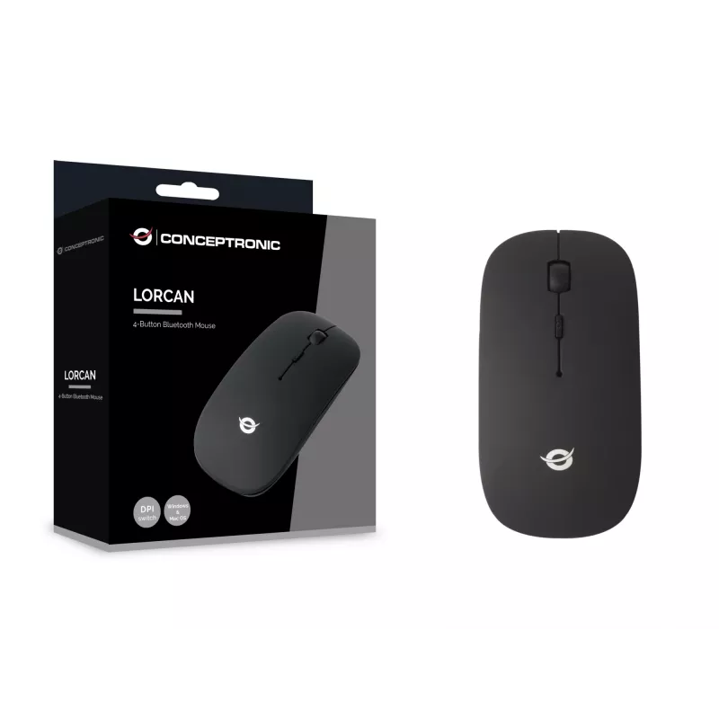 Conceptronic LORCAN01B belaidė Bluetooth pelė su 4 mygtukais