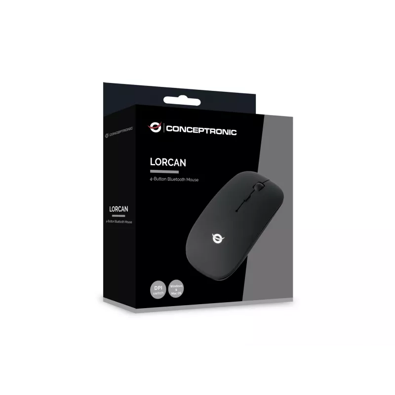 Conceptronic LORCAN01B belaidė Bluetooth pelė su 4 mygtukais